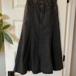 Levi's Charcoal A-Line Denim Skirt